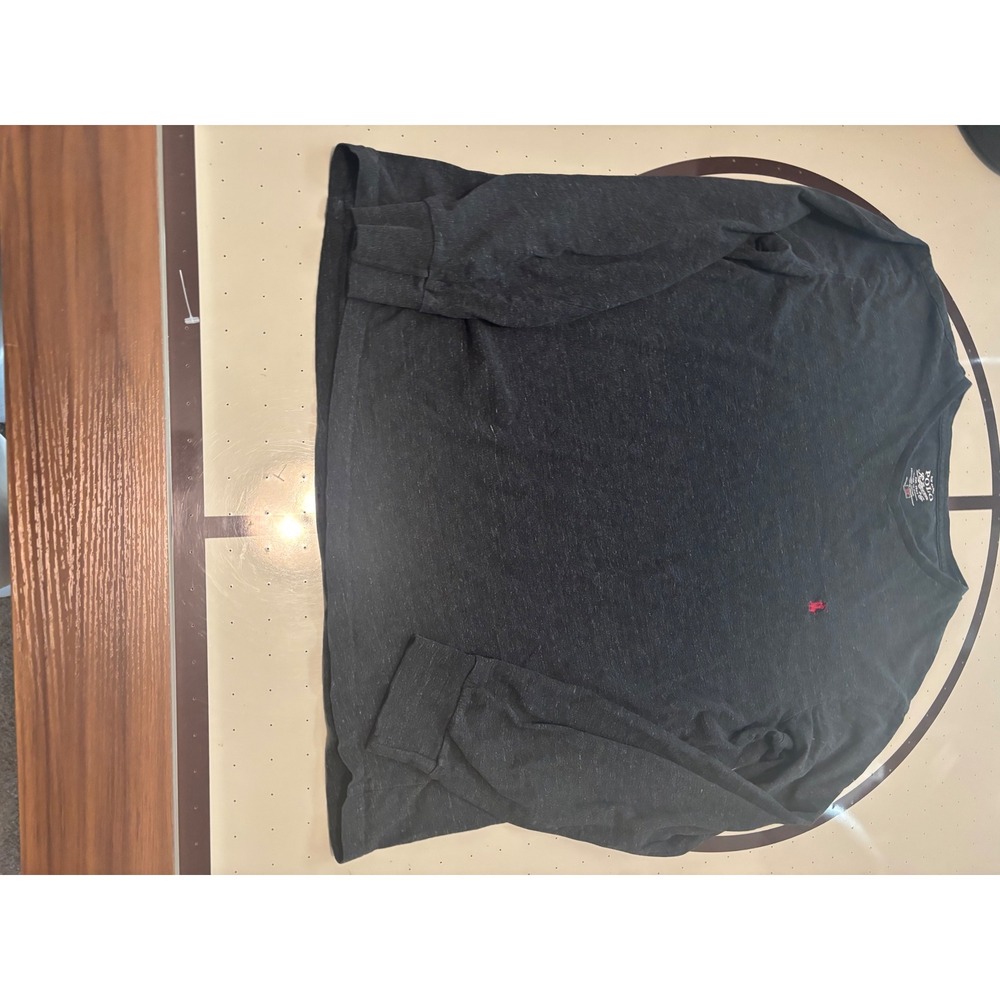 Polo Ralph Lauren Mens Long Sleeve T-Shirt Charcoal Grey Heather Pony Logo M